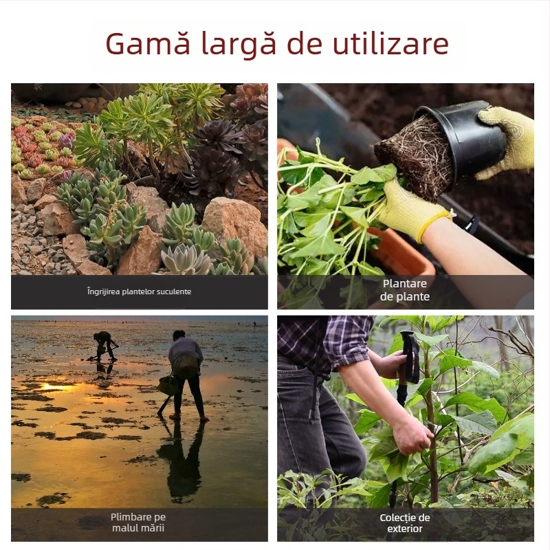  Lopată de grădină din oțel inoxidabil pentru exterior — săpături și smulgerea buruienilor