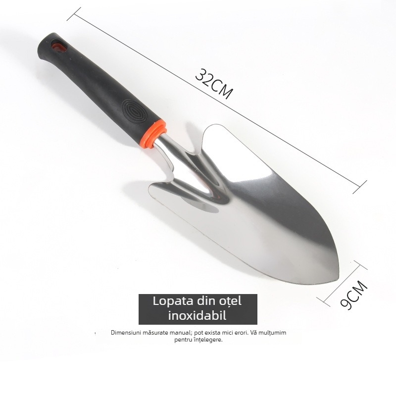  Lopată de grădină din oțel inoxidabil pentru exterior — săpături și smulgerea buruienilor