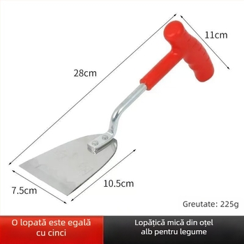 Lopată din oțel inoxidabil pentru exterior, pentru săpat legume sălbatice, usturoi sălbatic, plantarea florilor și plivire