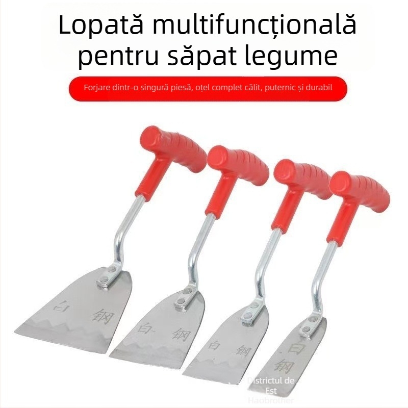 Lopată din oțel inoxidabil pentru exterior, pentru săpat legume sălbatice, usturoi sălbatic, plantarea florilor și plivire