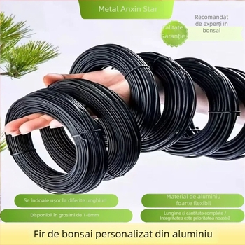 Sârmă de aluminiu pentru modelarea bonsailor, set de 3 piese, pentru formarea bonsailor și antrenamentul plantelor