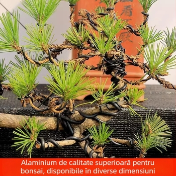 Sârmă de aluminiu pentru modelarea bonsailor, set de 3 piese, pentru formarea bonsailor și antrenamentul plantelor