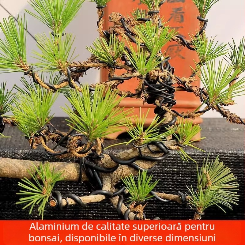 Sârmă de aluminiu pentru modelarea bonsailor, set de 3 piese, pentru formarea bonsailor și antrenamentul plantelor