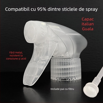 Gualagaller sticlă de pulverizare cu duză rotativă — din plastic, acționare manuală, atomizare cu spumă