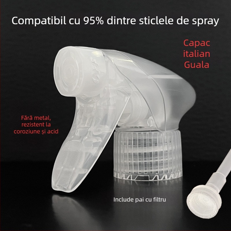 Gualagaller sticlă de pulverizare cu duză rotativă — din plastic, acționare manuală, atomizare cu spumă