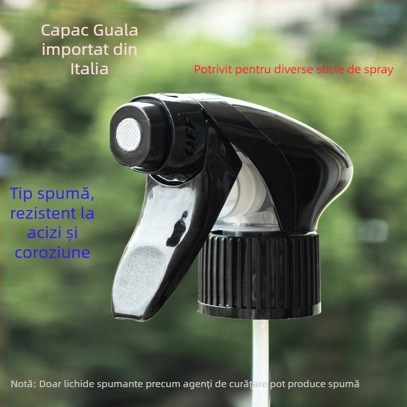 Gualagaller sticlă de pulverizare cu duză rotativă — din plastic, acționare manuală, atomizare cu spumă