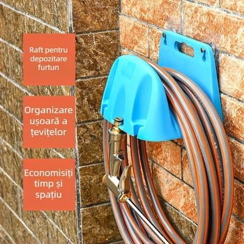 Suport de țevi de apă montat pe perete pentru grădină și spălarea mașinii, 0.24 kg