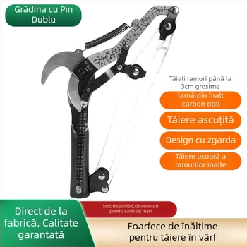 Foarfece Old man pentru crengi înalte, cu sistem cu trei role, lamă 50 mm, greutate 540 g