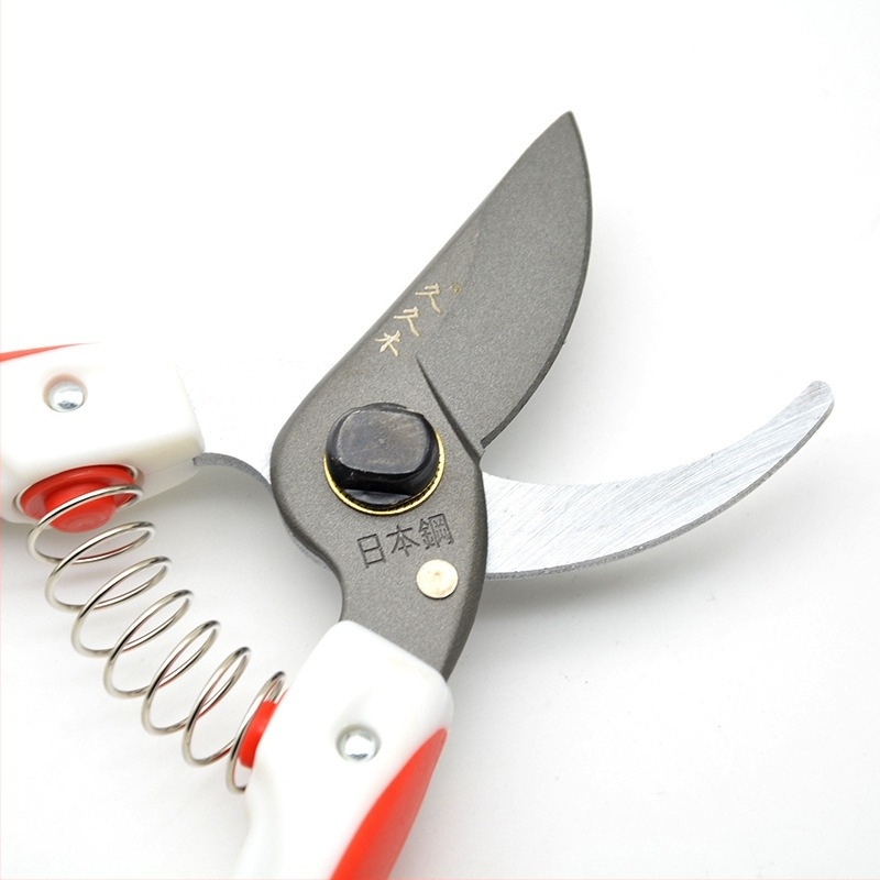 Foarfece de grădină Jiujiu Wood – lamă acoperită cu teflon, pentru tăierea florilor și a ramurilor fructifere