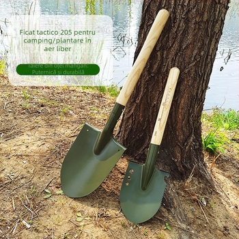 Lopată din oțel mangan, lopată de exterior multi-funcțională pentru plantarea florilor și a legumelor, instrument de grădinărit, marca Lightning Frog