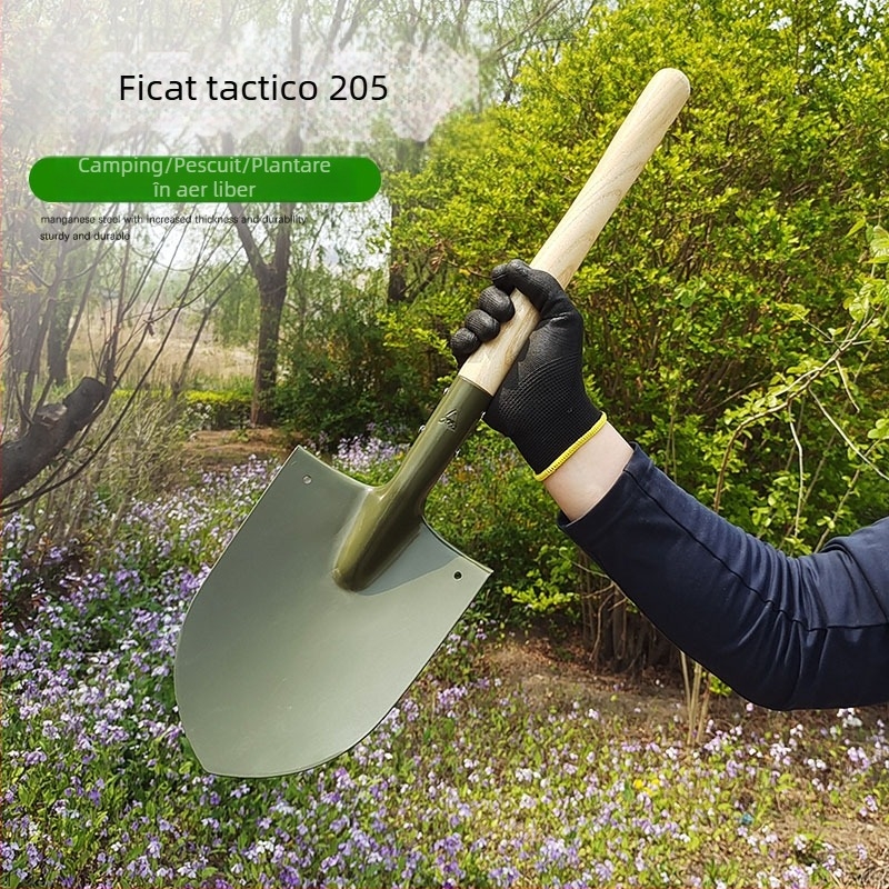 Lopată din oțel mangan, lopată de exterior multi-funcțională pentru plantarea florilor și a legumelor, instrument de grădinărit, marca Lightning Frog