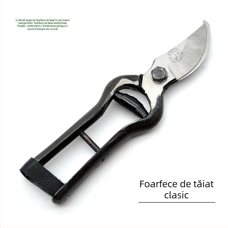 Jiujiumu foarfecă de crengi fructe forjată în stil vechi, formă cioc, 65Mn oțel, lamă 45, greutate 240