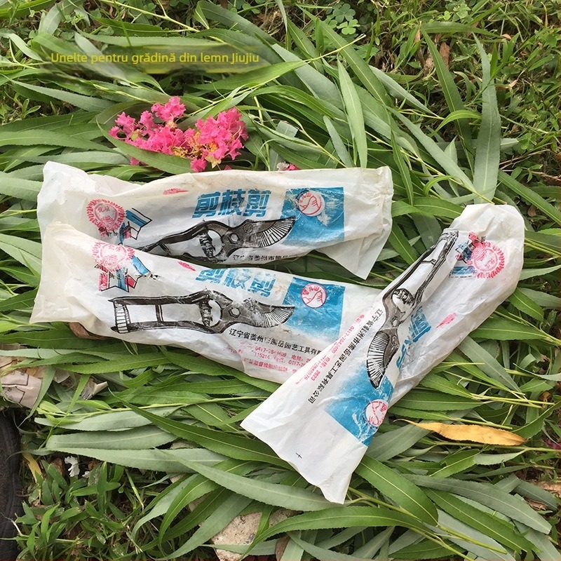 Jiujiumu foarfecă de crengi fructe forjată în stil vechi, formă cioc, 65Mn oțel, lamă 45, greutate 240