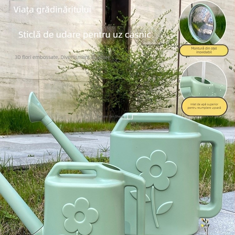 Stropitoare cu gură lungă și duză de pulverizare pentru uz casnic în grădinărit și udarea legumelor