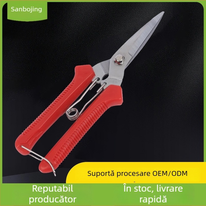 Foarfece pentru culegerea strugurilor – Bai Jing, mâner din plastic, foarfecă de grădină multifuncțională