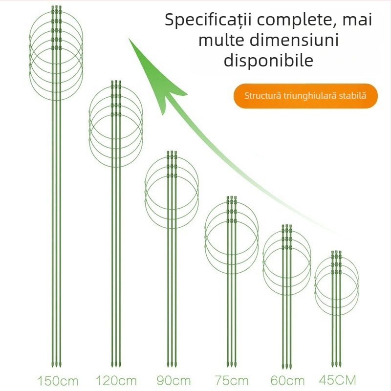 Suport reglabil pentru plante cățărătoare din țeavă de oțel cu acoperire din plastic