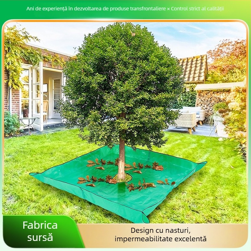 Pătură de colectare a frunzelor pentru grădină, impermeabilă, depozitare peisaj, unelte de grădină, verde
