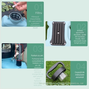 Pulverizator electric pentru rucsac, set din trei piese, corp din plastic, Pu guang