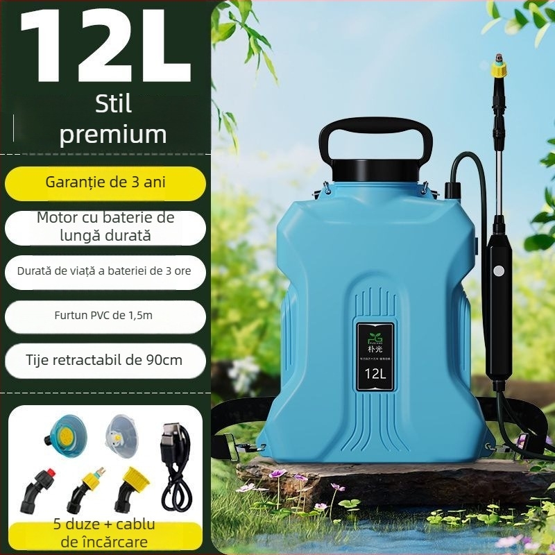 Pulverizator electric pentru rucsac, set din trei piese, corp din plastic, Pu guang