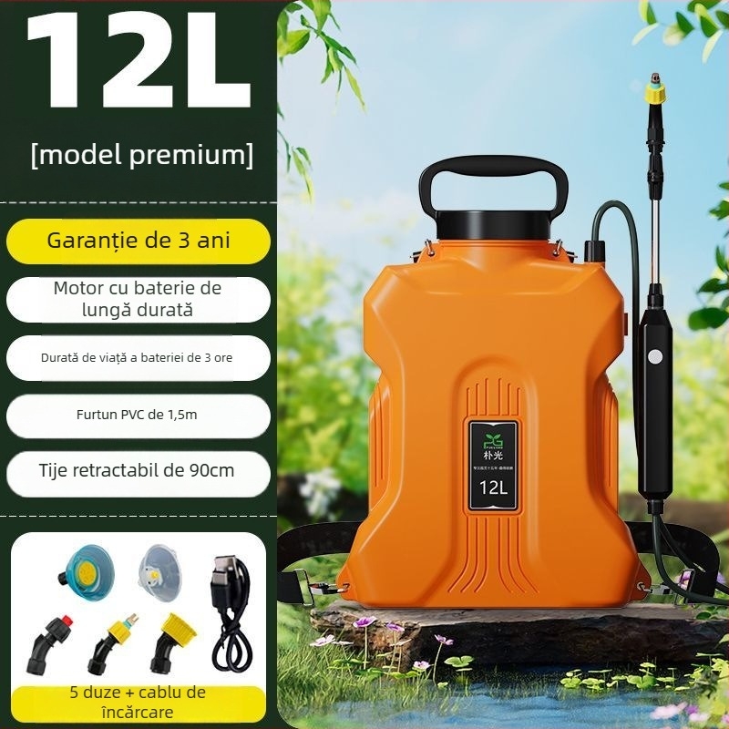 Pulverizator electric pentru rucsac, set din trei piese, corp din plastic, Pu guang