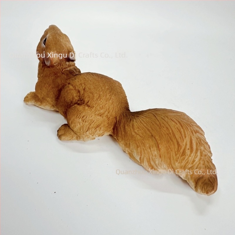 Pandantiv din rășină cu veveriță, ornament peisaj mini pentru grădină și curte