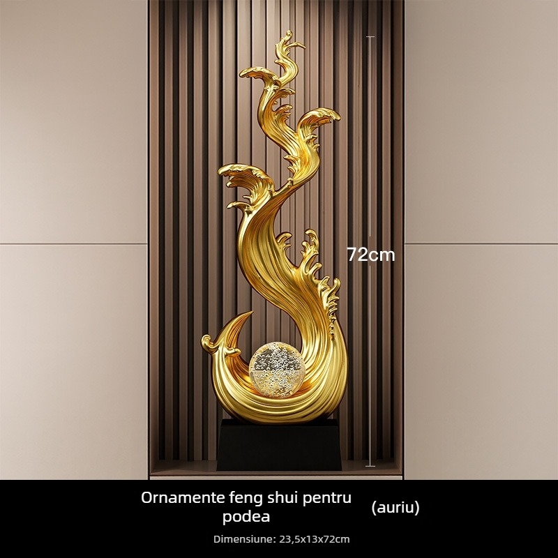 Beihanmei Obiect decorativ din rășină - Stil chinezesc nou pentru sufragerie și mobilier TV