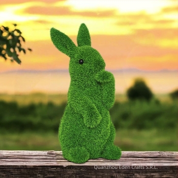Iepure din rășină cu mușchi artificial pentru grădină – artă modernă, Eden