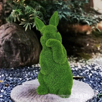 Iepure din rășină cu mușchi artificial pentru grădină – artă modernă, Eden