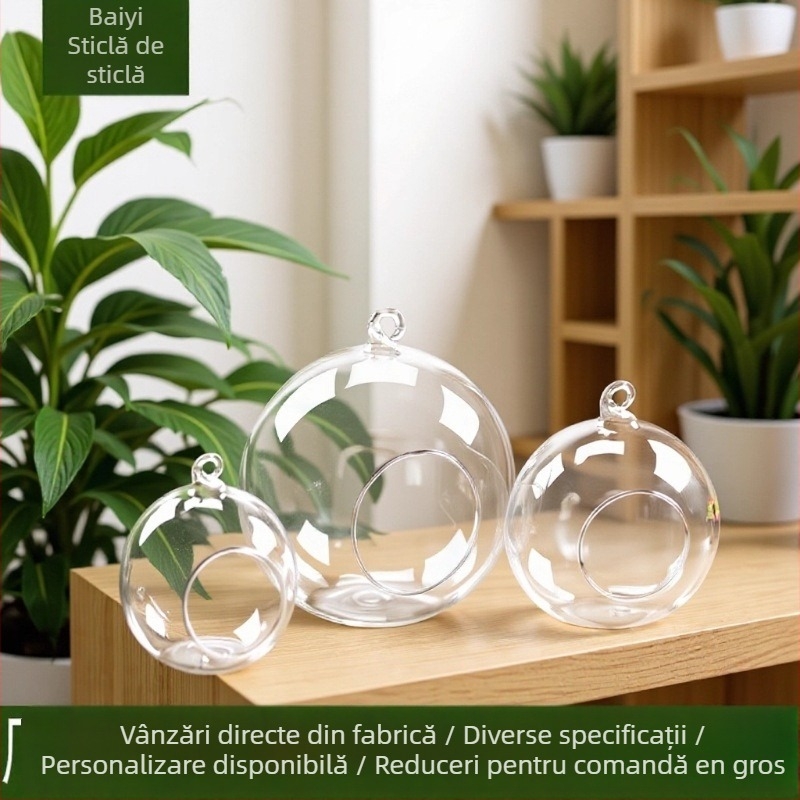 Sticlă de micro-peisaj ecologic pentru mușchi și suculente, sticlă suflată, stil modern