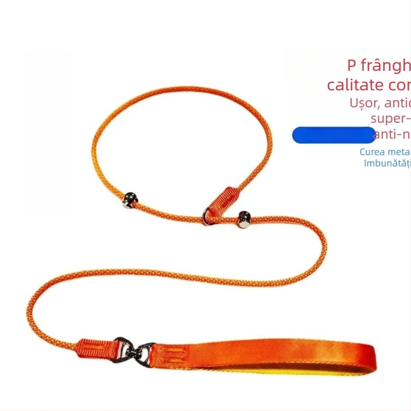 Lesă de dresaj pentru câini – universală, design anti-ingestie, din poliester, pentru toate mărimile câinilor