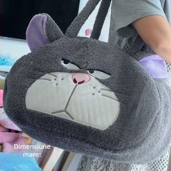 Geantă Tote pentru animale de companie cu design desen animat — material textil, fără licență IP, fără import