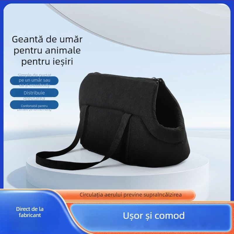 Geantă pliabilă pentru animale de companie pentru pisici și câini – Oxford, capacitate 0,5–5 kg, model solid