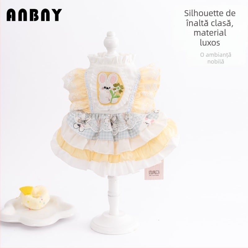 Fustă pentru animale de companie — brand Amber, fibră de poliester, stil prințesă