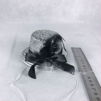 Șapcă de cowboy pentru animale de companie (pisici și câini), model monocrom, material din lână/felt, țesătură simplă, imprimare, stil britanic