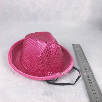 Șapcă de cowboy pentru animale de companie (pisici și câini), model monocrom, material din lână/felt, țesătură simplă, imprimare, stil britanic