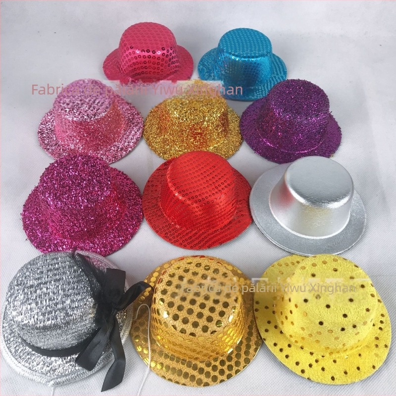 Șapcă de cowboy pentru animale de companie (pisici și câini), model monocrom, material din lână/felt, țesătură simplă, imprimare, stil britanic