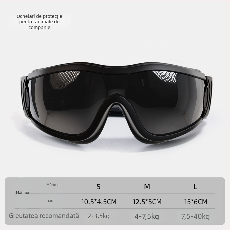 Ochelari pentru câini cu UV rezistenți, reglabil; stil casual; materiale PC, TPU și bandă din nailon