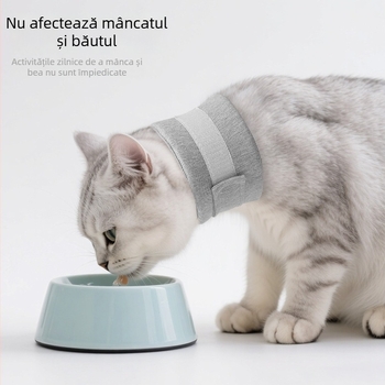 Colier moale postoperator pentru animale de companie, respirabil, potrivire universală; material poliester, brand Dt1484, stil Japonia și Coreea de Sud, origine Zhejiang.