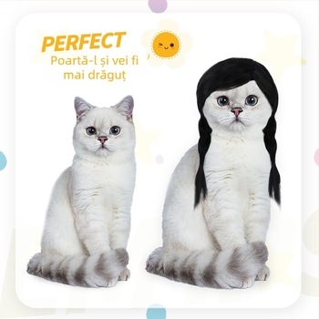 Perucă pentru animale de companie cu coadă dublă — Liha, sârmă rezistentă la temperaturi ridicate, potrivire universală, stil casual