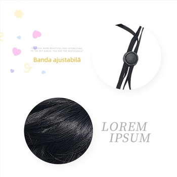 Perucă pentru animale de companie cu coadă dublă — Liha, sârmă rezistentă la temperaturi ridicate, potrivire universală, stil casual