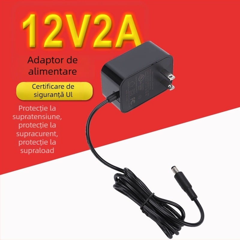 GANGQI Adaptor 12V 2A pentru dispozitive de înfrumusețare, certificat UL/PSE/KC
