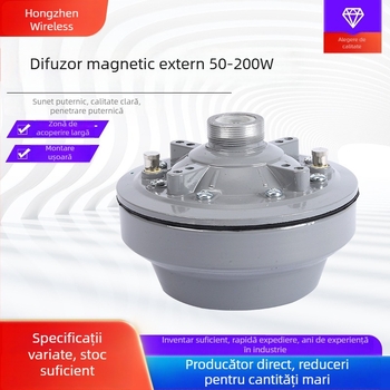 Cap de driver horn pentru tweeter, Putere înaltă, 50–200W, Impedanță fixă, Magnet exterior
