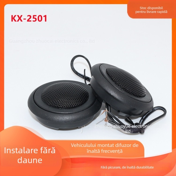 Difuzor tweeter auto KX-2501, compatibilitate universală, impedanță 4 Ω, nivel 92 dB