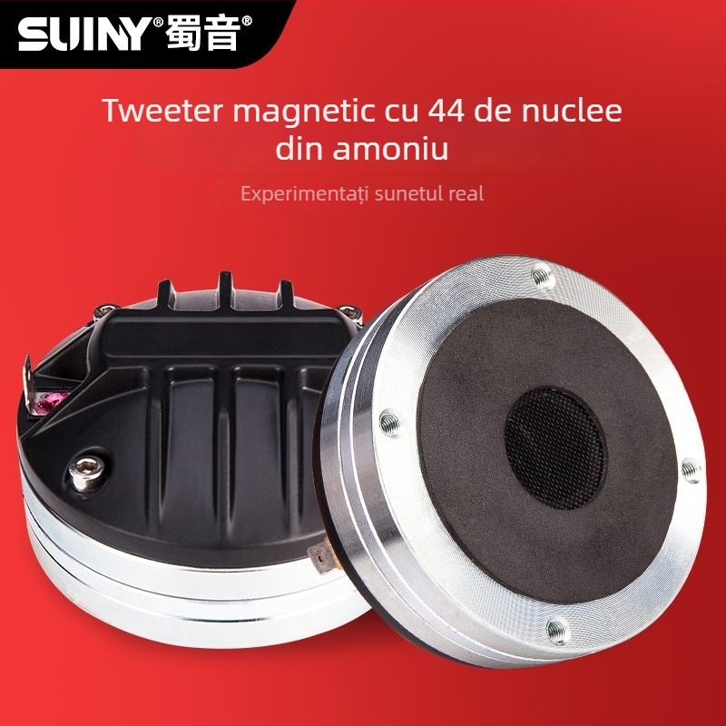 Cap de difuzor tweeter cu horn, 44 nuclee, magnet neodimiu – pentru boxe profesionale de scenă, gură plată