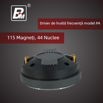 Cap de driver pentru înalte frecvențe cu horn, 44-core, tip cu bobină în mișcare, 1200–20000 Hz, 40 W, 8 Ω