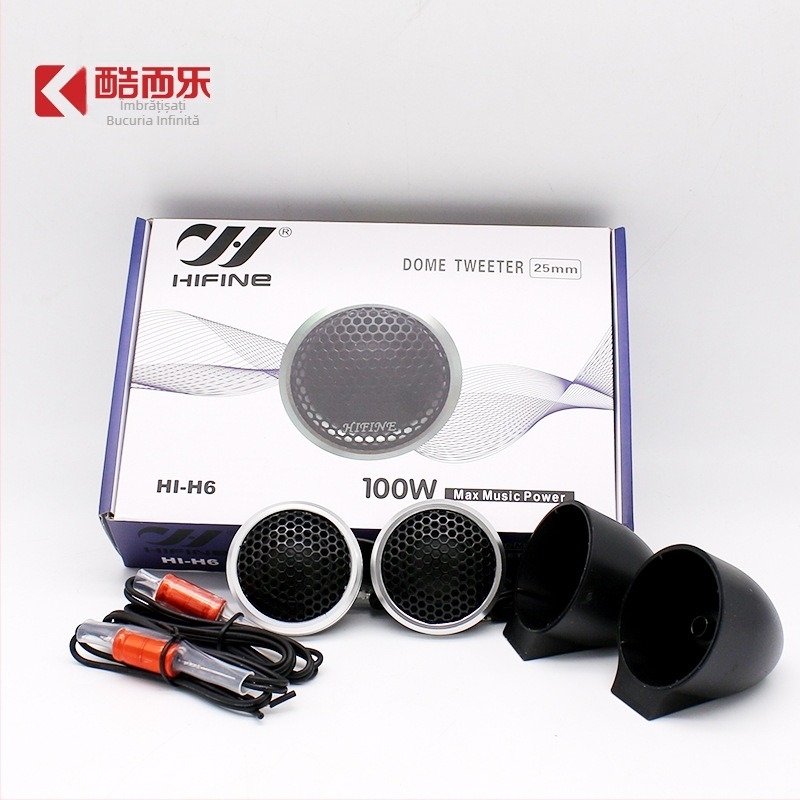 Tweeter pentru mașină HI H6, 50W, 4Ω, 92dB, 35Hz-22kHz