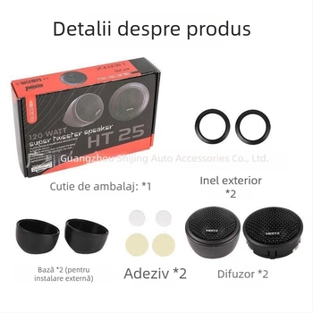 HT25 tweeter auto pentru sistemul audio al mașinii