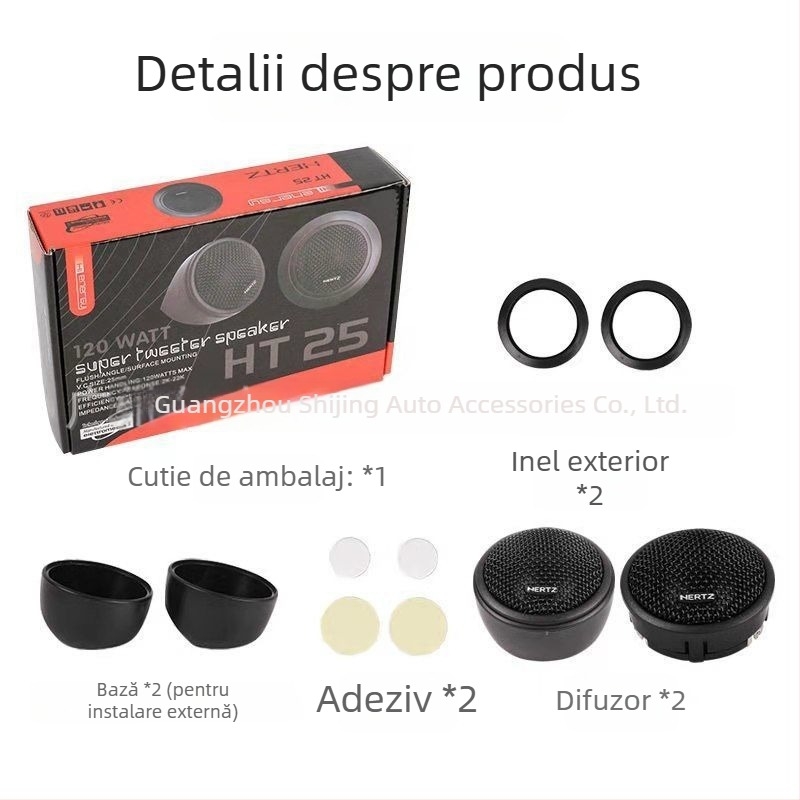 HT25 tweeter auto pentru sistemul audio al mașinii