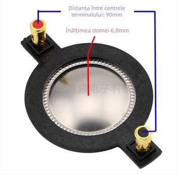 Cap de driver pentru tweeter cu diafragmă de titan, bobină din cupru și design cu 44 nuclee