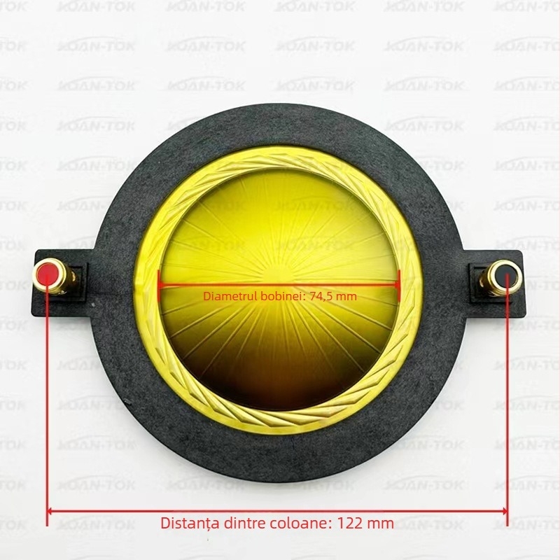 KOAN-TOK Diafragmă pentru frecvențe înalte la difuzor – Membrană polimerică, Circuit magnetic cu bobină